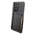 For Samsung Galaxy A35 5G Calf Texture Card Bag Design Full Coverage Phone Case(Black)
