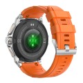 LEMFO K62 1.43 inch AMOLED Round Screen Smart Watch Supports Bluetooth Calls(Silver Orange)