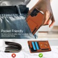 For Samsung Galaxy Note10+ Elastic Card Bag Ring Holder Phone Case(Brown)