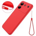 For ZTE Blade A54 Pure Color Liquid Silicone Shockproof Phone Case(Red)