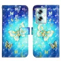 For OPPO A79 5G 3D Painting Horizontal Flip Leather Phone Case(Golden Butterfly)