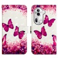 For OPPO Reno11 Pro 5G Global 3D Painting Horizontal Flip Leather Phone Case(Rose Butterfly)