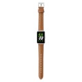 For Samsung Galaxy Fit 3 Pointed Tail Genuine Leather Watch Band(Yellow Brown)
