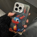 For iPhone 15 Splash-ink AI Cute Dragon PC Hybrid TPU Phone Case(Big-eye Dragon)