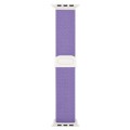 For Apple Watch Series 6 44mm Carbon Fiber Texture Snap Buckle Nylon Watch Band(Purple)