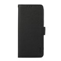 For iPhone 15 Pro Max ABEEL Side-Magnetic Litchi Pattern Leather RFID Phone Case(Black)