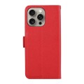 For iPhone 15 Pro Max ABEEL Side-Magnetic Litchi Pattern Leather RFID Phone Case(Red)