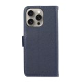 For iPhone 15 Pro Max ABEEL Side-Magnetic Litchi Pattern Leather RFID Phone Case(Blue)
