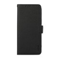 For iPhone 15 Pro ABEEL Side-Magnetic Litchi Pattern Leather RFID Phone Case(Black)