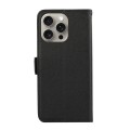 For iPhone 15 Pro ABEEL Side-Magnetic Litchi Pattern Leather RFID Phone Case(Black)