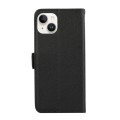 For iPhone 15 ABEEL Side-Magnetic Litchi Pattern Leather RFID Phone Case(Black)