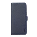 For iPhone 15 ABEEL Side-Magnetic Litchi Pattern Leather RFID Phone Case(Blue)