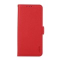 For iPhone 14 Plus ABEEL Side-Magnetic Litchi Pattern Leather RFID Phone Case(Red)