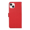 For iPhone 14 Plus ABEEL Side-Magnetic Litchi Pattern Leather RFID Phone Case(Red)