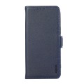 For iPhone 14 Plus ABEEL Side-Magnetic Litchi Pattern Leather RFID Phone Case(Blue)