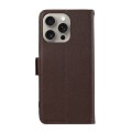 For iPhone 14 Pro Max ABEEL Side-Magnetic Litchi Pattern Leather RFID Phone Case(Brown)
