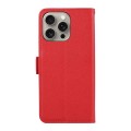 For iPhone 12 Pro ABEEL Side-Magnetic Litchi Pattern Leather RFID Phone Case(Red)