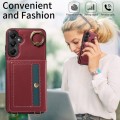 For Samsung Galaxy A05s Crossbodys Wallet Bag Ring Holder Leather Phone Case(Red)