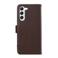 For Samsung Galaxy S22 5G ABEEL Side-Magnetic Litchi Pattern Leather RFID Phone Case(Brown)