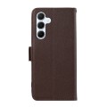 For Samsung Galaxy S24 5G ABEEL Side-Magnetic Litchi Pattern Leather RFID Phone Case(Brown)