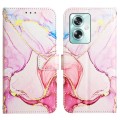 For OPPO A79 5G PT003 Marble Pattern Flip Leather Phone Case(Rose Gold)