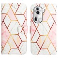 For OPPO Reno11 Pro 5G Global PT003 Marble Pattern Flip Leather Phone Case(Pink White)