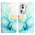 For OPPO Reno11 Pro 5G Global PT003 Marble Pattern Flip Leather Phone Case(Green)