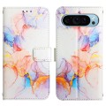 For Google Pixel 9 PT003 Marble Pattern Flip Leather Phone Case(Galaxy Marble White)