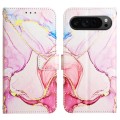 For Google Pixel 9 Pro PT003 Marble Pattern Flip Leather Phone Case(Rose Gold)