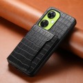 For OnePlus Nord CE 3 Lite Crocodile Texture Card Bag Design Full Coverage Phone Case(Black)