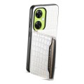 For OnePlus Nord CE 3 Lite Crocodile Texture Card Bag Design Full Coverage Phone Case(White)