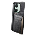 For OnePlus Ace 2V Crocodile Texture Card Bag Design Full Coverage Phone Case(Black)