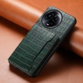 For Realme 11 5G Crocodile Texture Card Bag Design Full Coverage Phone Case(Green)