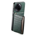 For Realme 11 5G Crocodile Texture Card Bag Design Full Coverage Phone Case(Green)