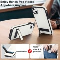For iPhone 15 Plus Retro Leather Invisible Stand MagSafe Phone Case(White)