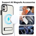 For iPhone 12 / 12 Pro Retro Leather Invisible Stand MagSafe Phone Case(White)