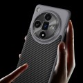 For OPPO Find X7 GKK Mortise-Tenon Connection Contrast Color Leather Shockproof Phone Case(Carbon Fi