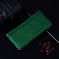 For iPhone 15 Plus Frosted Business Magnetic Horizontal Flip PU Phone Case(Green)