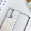 For Honor Magic Vs Pearlescent Paint Gradient Geometric Leather Phone Case(Silver)