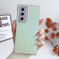 For Honor Magic Vs2 Pearlescent Paint Gradient Geometric Leather Phone Case(Green)