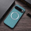 For Google Pixel 9 CD Magnetic Ring Cloth Texture PU Phone Case(Blue)