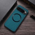 For Google Pixel 9 Pro CD Magnetic Ring Cloth Texture PU Phone Case(Green)
