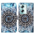 For OPPO A79 5G Colored Drawing Pattern Plain Weave Leather Phone Case(Undersea Mandala)