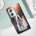 For OPPO A79 5G Colored Drawing Pattern Plain Weave Leather Phone Case(Cats And Tigers)