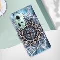 For OPPO Reno11 5G Global Colored Drawing Pattern Plain Weave Leather Phone Case(Undersea Mandala)