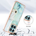 For Honor X6a Marble Pattern IMD Card Slot Phone Case(Green)