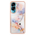 For Honor 90 Lite 5G Marble Pattern IMD Card Slot Phone Case(Galaxy Marble White)