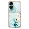 For Honor 90 Lite 5G Marble Pattern IMD Card Slot Phone Case(Green)