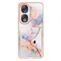 For Honor 90 5G Marble Pattern IMD Card Slot Phone Case(Galaxy Marble White)
