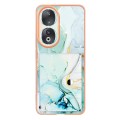 For Honor 90 5G Marble Pattern IMD Card Slot Phone Case(Green)